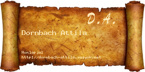 Dornbach Attila névjegykártya